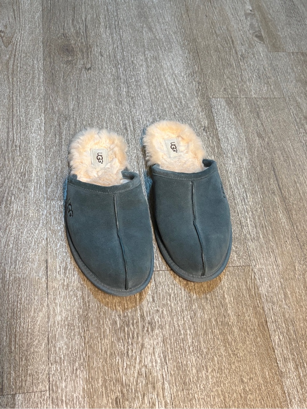 UGG BLUE SCUFF SUEDE MENS SLIPPER SIZE 10